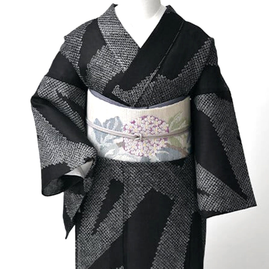 [名古屋帯](単衣/夏) 西陣織 帯屋捨松 謹製
紫陽花文 八寸帯 正絹 日本製(商品番号:20669) 