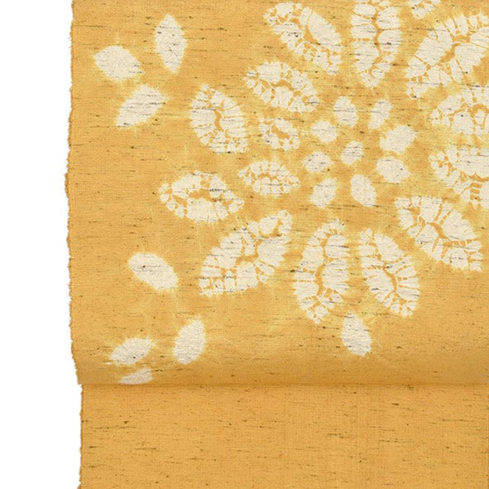 [名古屋帯]有松絞り 老舗 熊谷 謹製 巻き上げ絞り 米沢産 ぜんまい紬 八寸帯